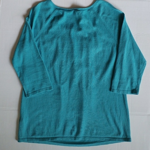 J Jill Gathered Neck Lagenlook 3/4 Sleeve Sweater S - Picture 4 of 4